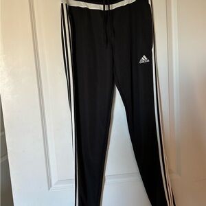 Adidas Black Joggers with White Accents